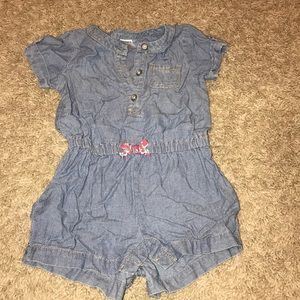 Baby girls denim jumpsuit